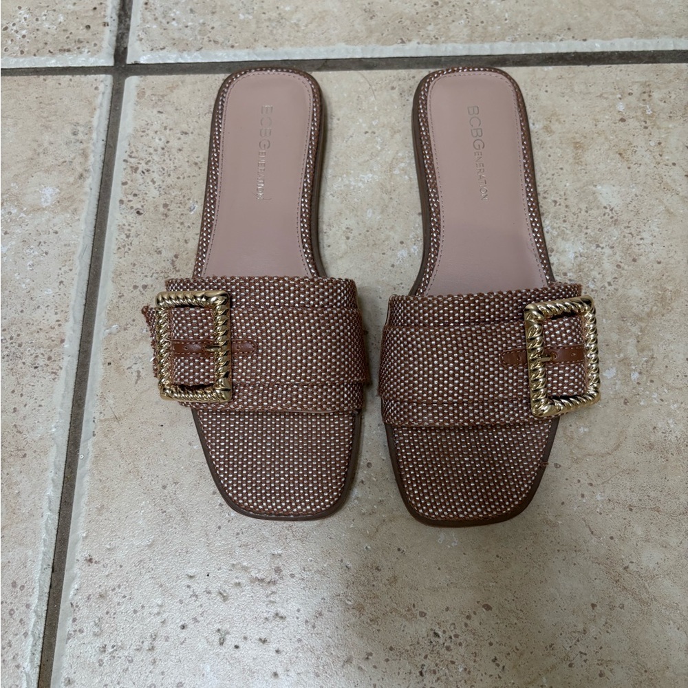BCBGeneration Sandals with Gold Buckle